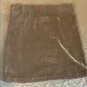 Brown Sequin Mini Pencil Skirt for Casual Wear